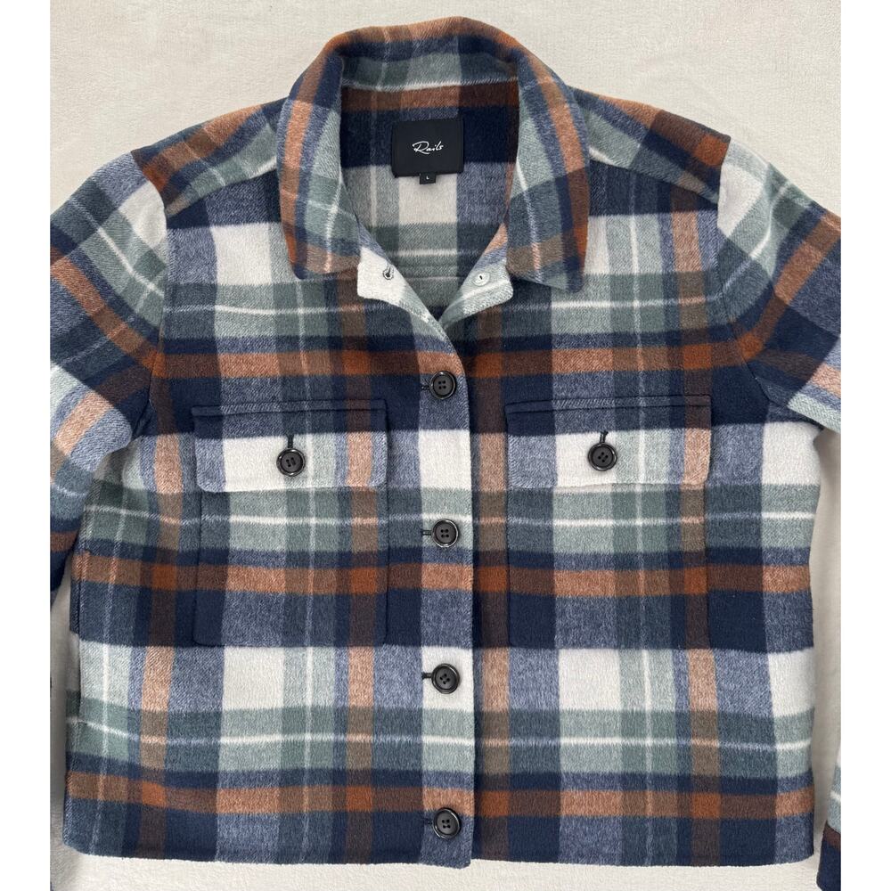 Rails Womans Jacket Sheffi Vail Wool Blend Plaid … - image 5